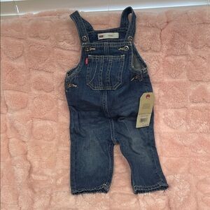 Levi's Kids Dark Blue Denim Overalls